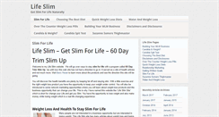 Desktop Screenshot of lifeslim.net